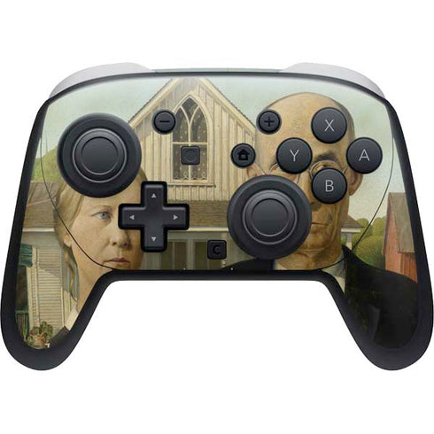Grant Wood American Gothic Nintendo Skins